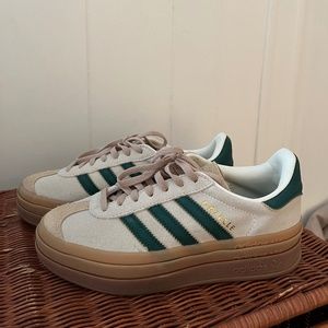 (WMNS) Adidas Gazelle Bold 'Cream Collegiate Green'